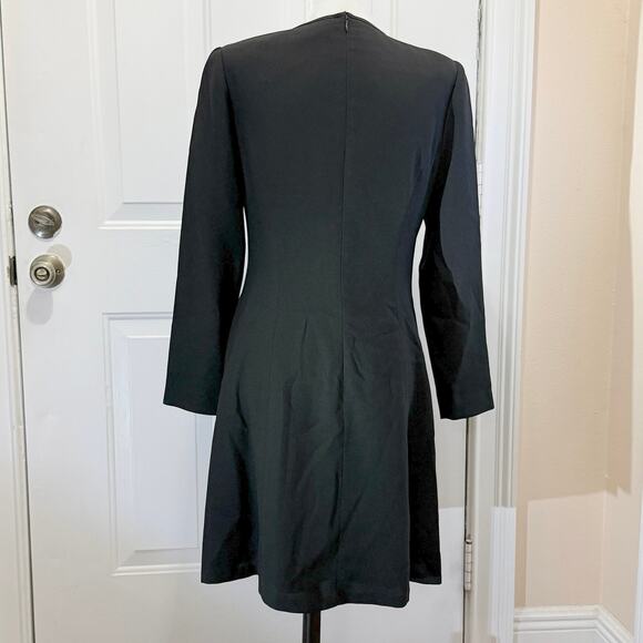 Liz Claiborne size 6 black sheath overlay dress. Formal, semi-formal, business - Picture 2 of 10